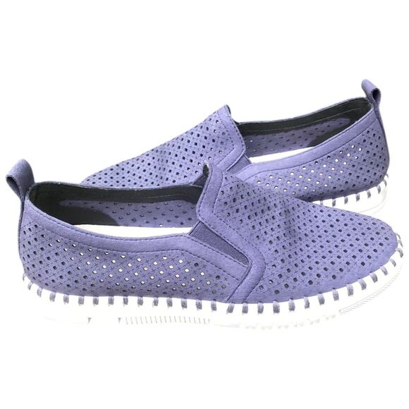 PATRIZIA Women's Surfie Navy Suede Cut Outs Slip-On Shoes EU 39 US 8.5 - Picture 5 of 14